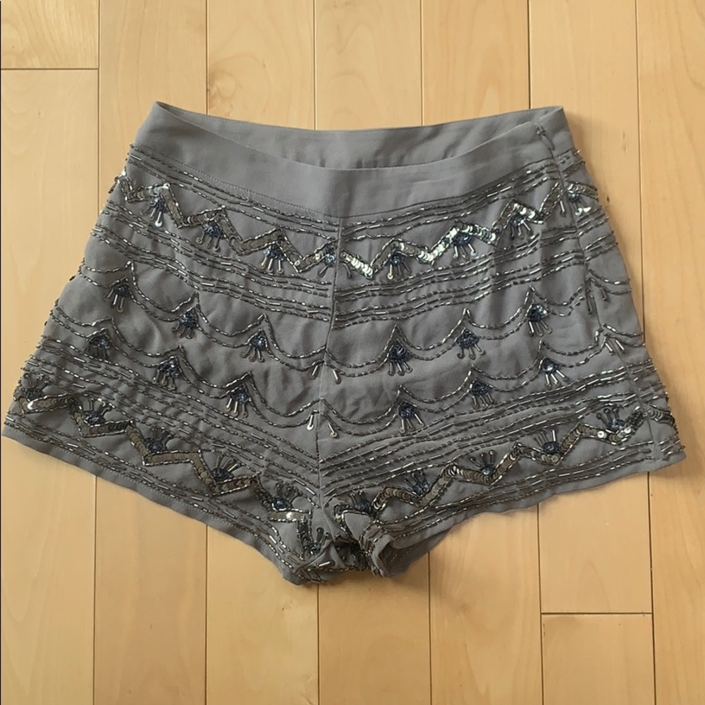 NWT Forever 21 small embroidered sequin shorts